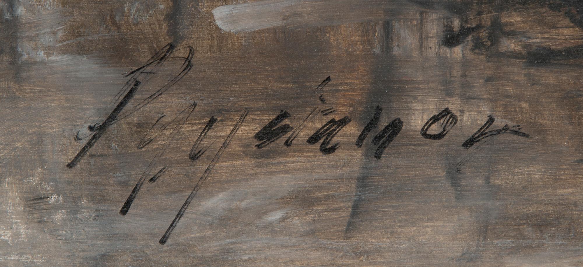 Valdemar Pyysiäinen, olja på pannå, signerad.