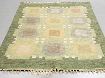 Rakel Carlander, a carpet, flat weave, ca 247 x 163,5-166,5 cm, signerad RC.