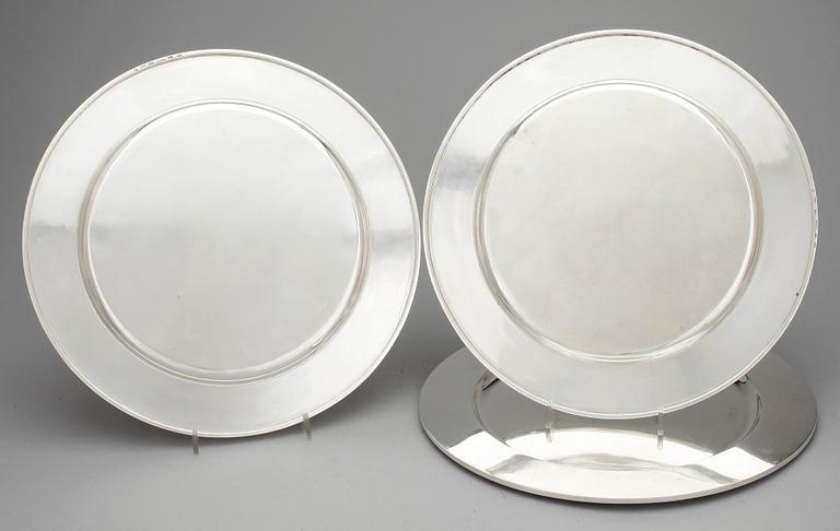 KUVERTTALLRIKAR, 3 st, sterlingsilver, Mexico. Tot ca 1670 gram.
