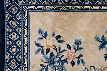 Rug, old, China, "antique finish", approx. 204 x 125 cm.