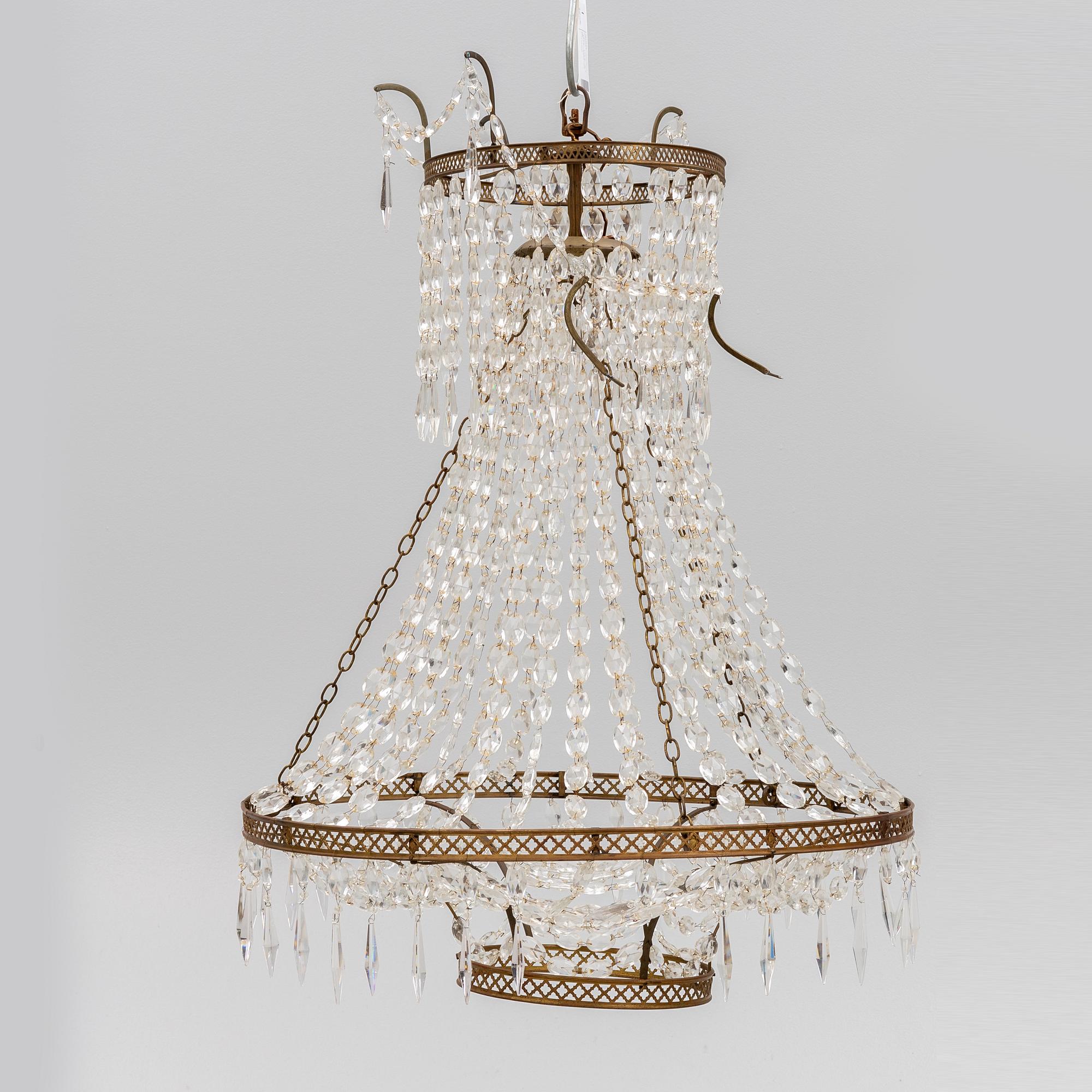 A Gustavian style chandelier, 20th Century.