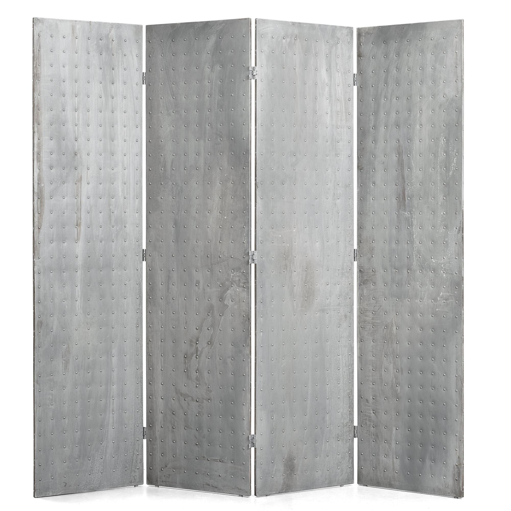 Mats Theselius, an aluminium "Rörligt objekt" room divider, Källemo Sweden post 1989.