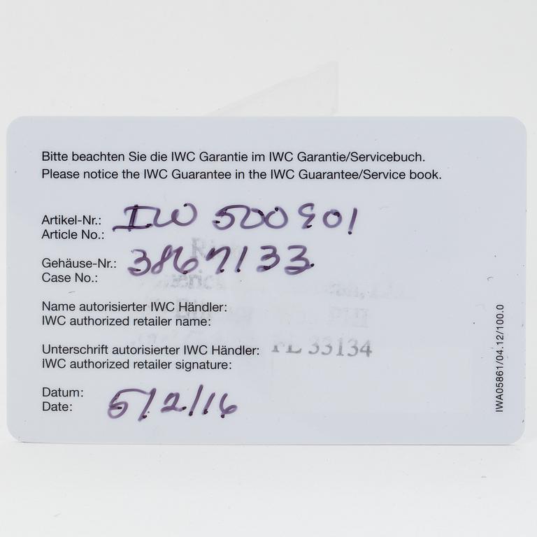 IWC, Schaffhausen, Big Pilot´s Watch, armbandsur, 46 mm.