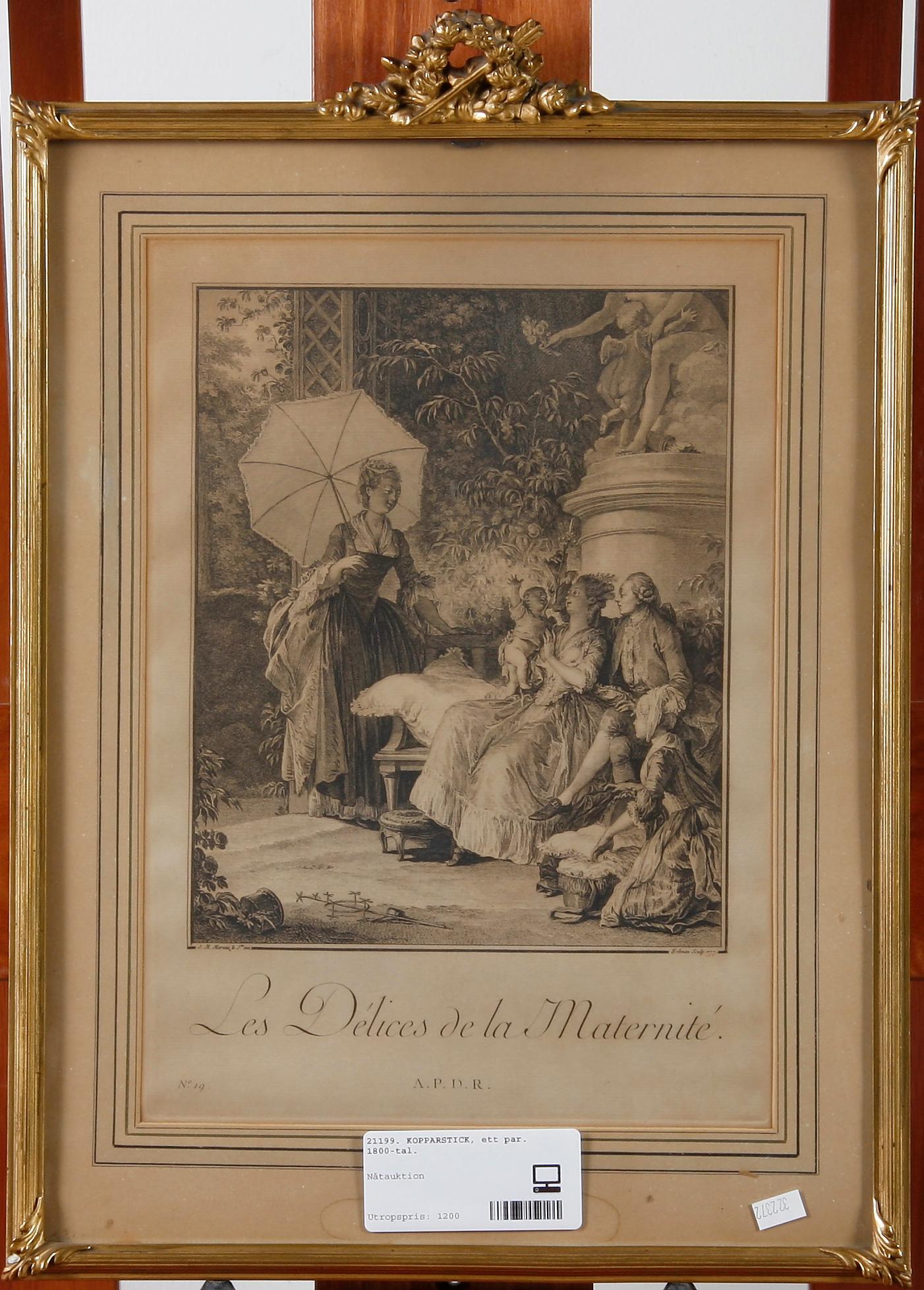 KOPPARSTICK, ett par. 1800-tal.