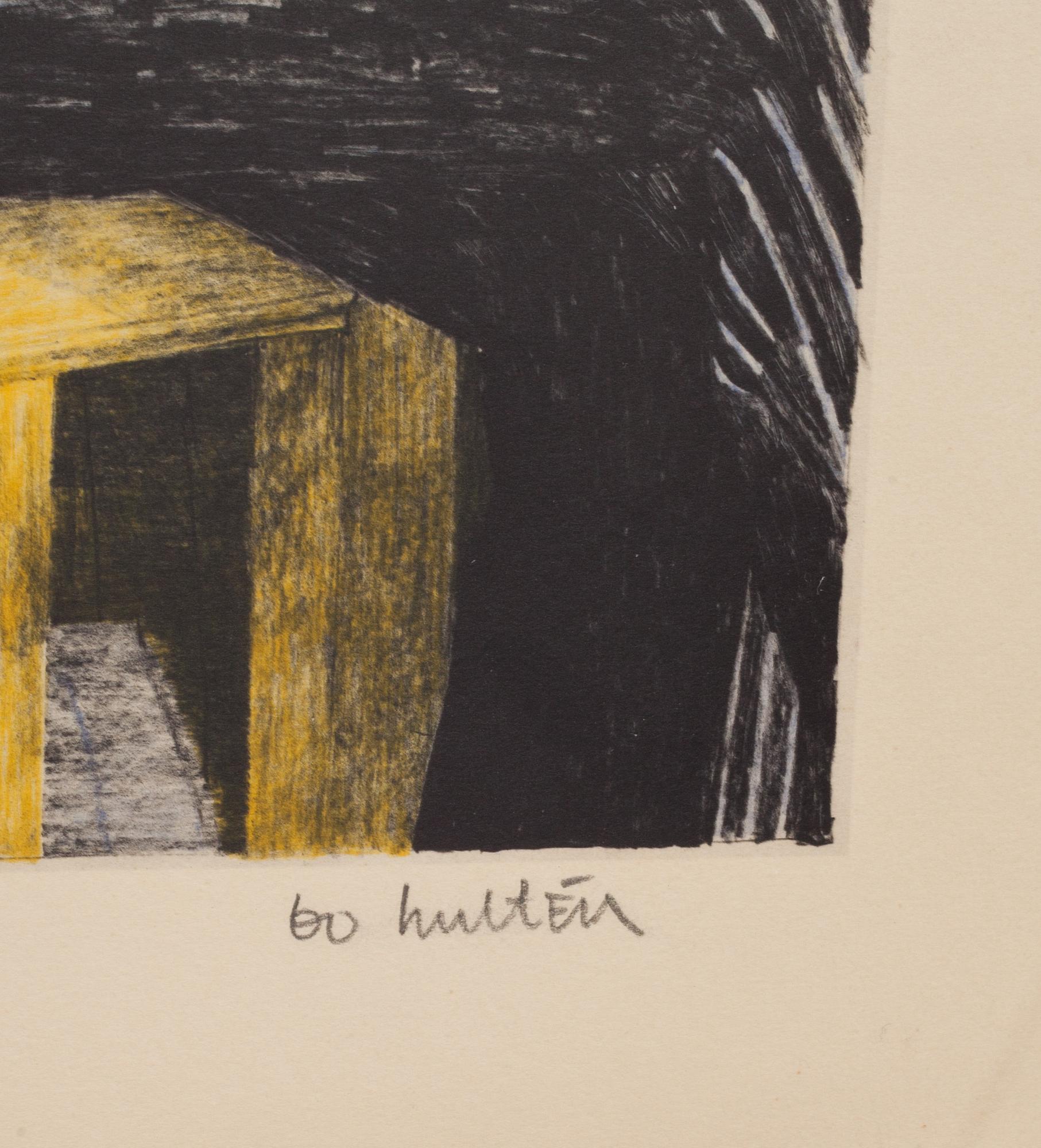 BO HULTÉN, litografi, signerad provtryck.