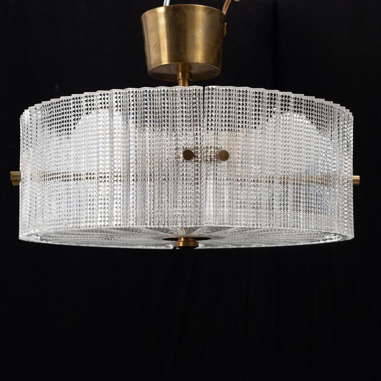 Carl Fagerlund, a ceiling lamp, Orrefors, Sweden, second half of the 20th century.