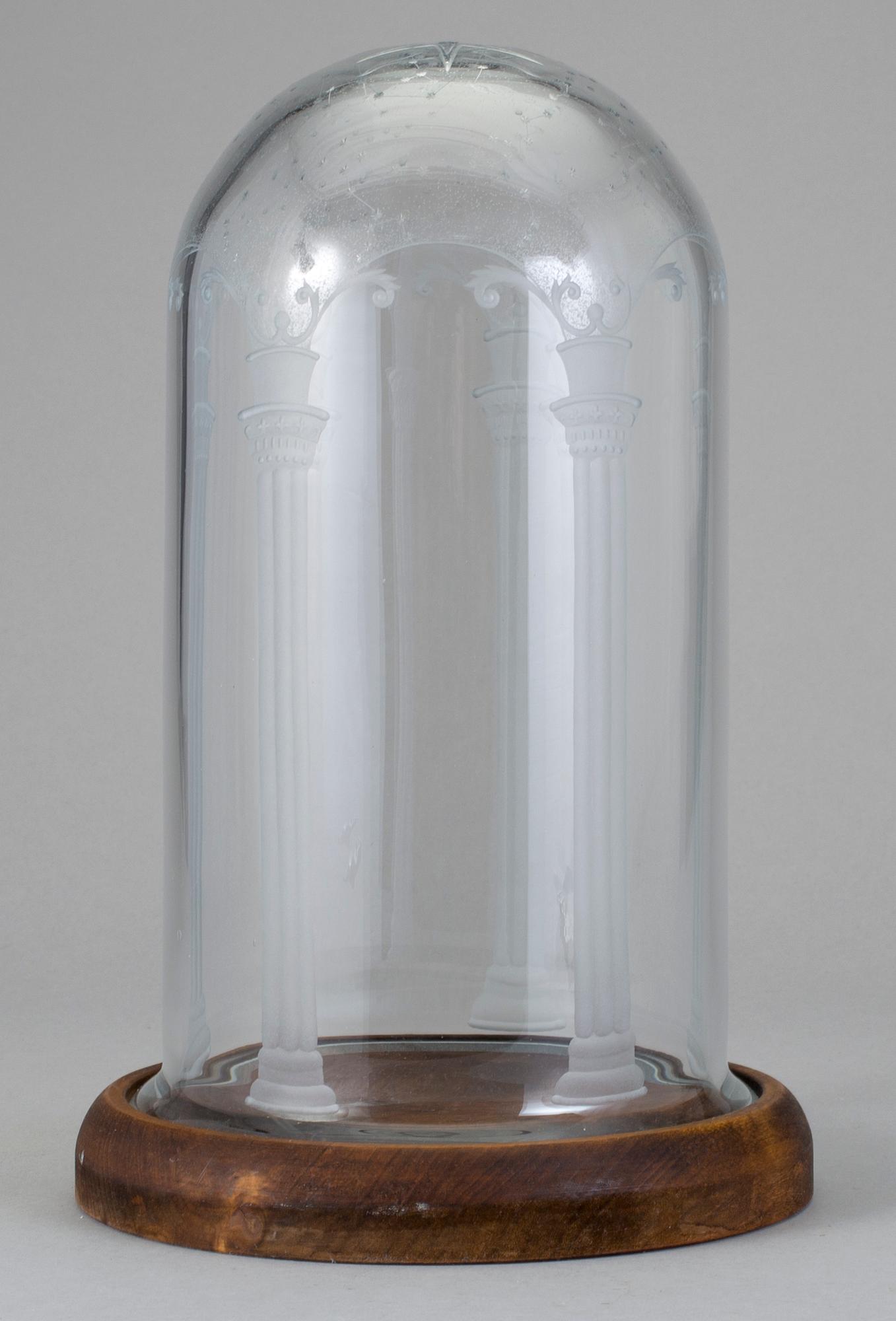 GLASKUPA med SOCKEL, Swedish Grace, troligen Sverige, 1920-tal.