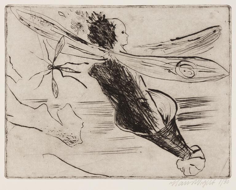 Hans Wigert, Insekt och man i profil.