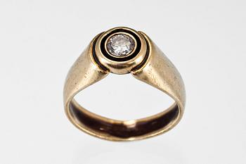 RING, en briljantslipad diamant ca 0,3 ct.