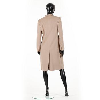 GUCCI, a beige wool and cashmere coat.