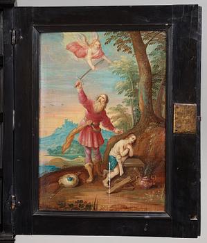 A Baroque second half 17th century with paintings in the manner of Frans Franken II.