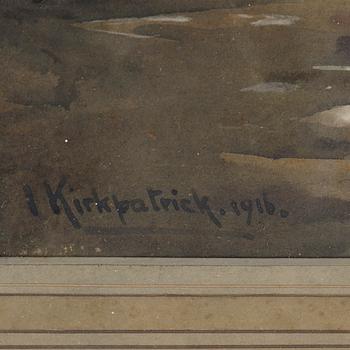 JOSEPH KIRKPATRICK, Watercolour, signed and dated 1916.