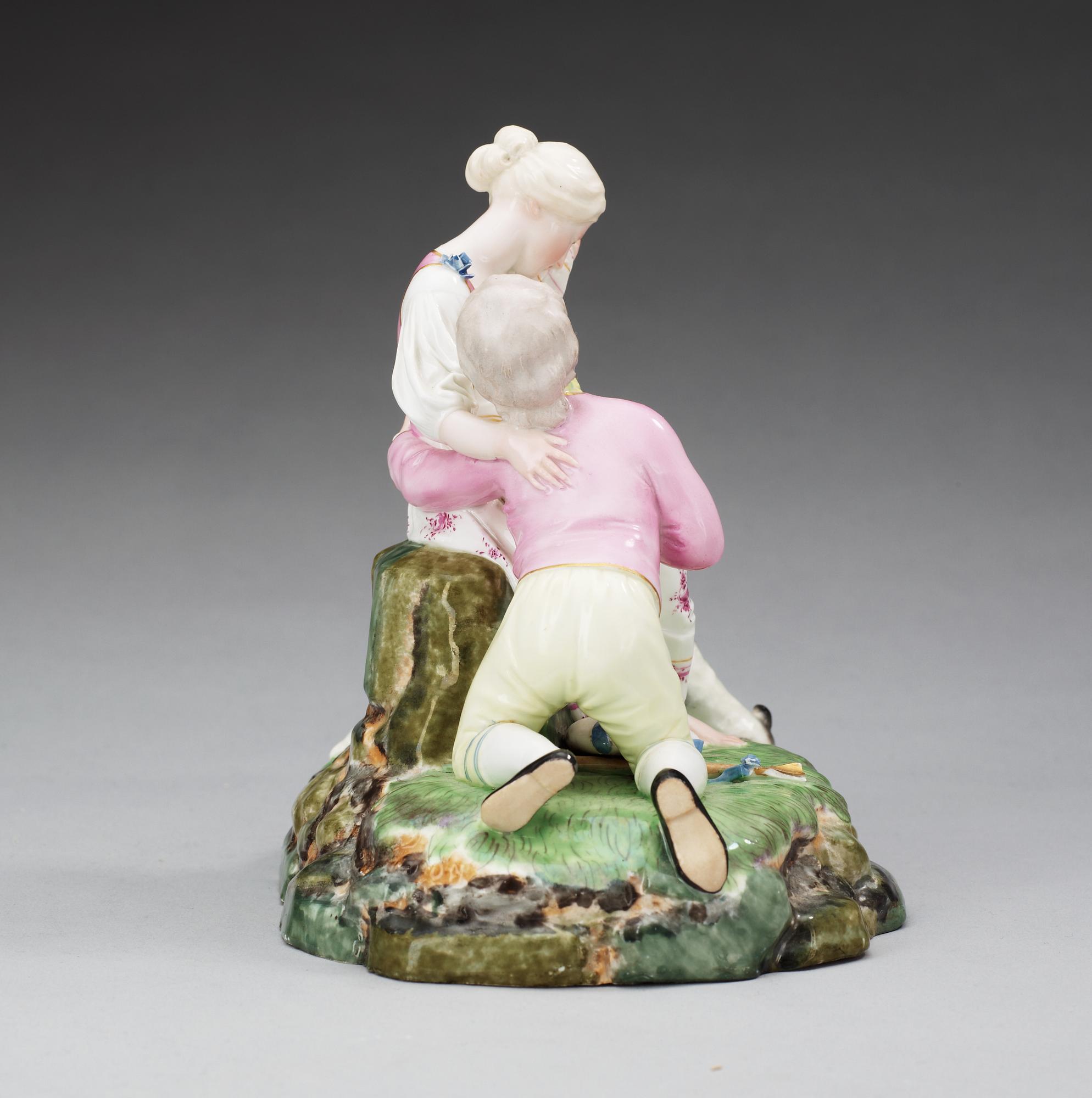 FIGURGRUPP, porslin. Höchst, troligen 1770-tal.