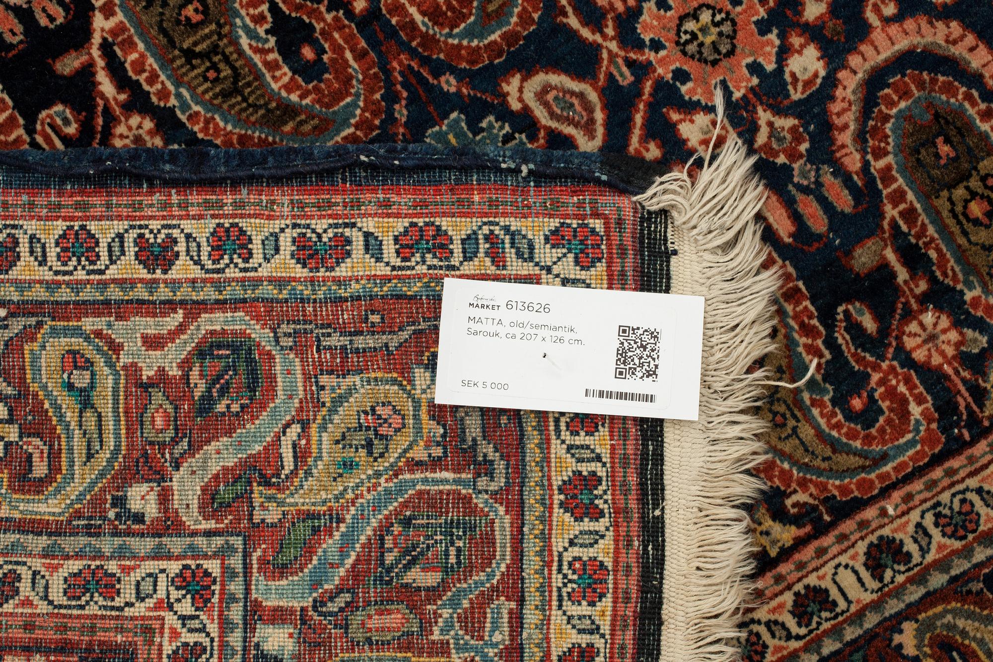 MATTA, old/semiantik, Sarouk, ca 207 x 126 cm.