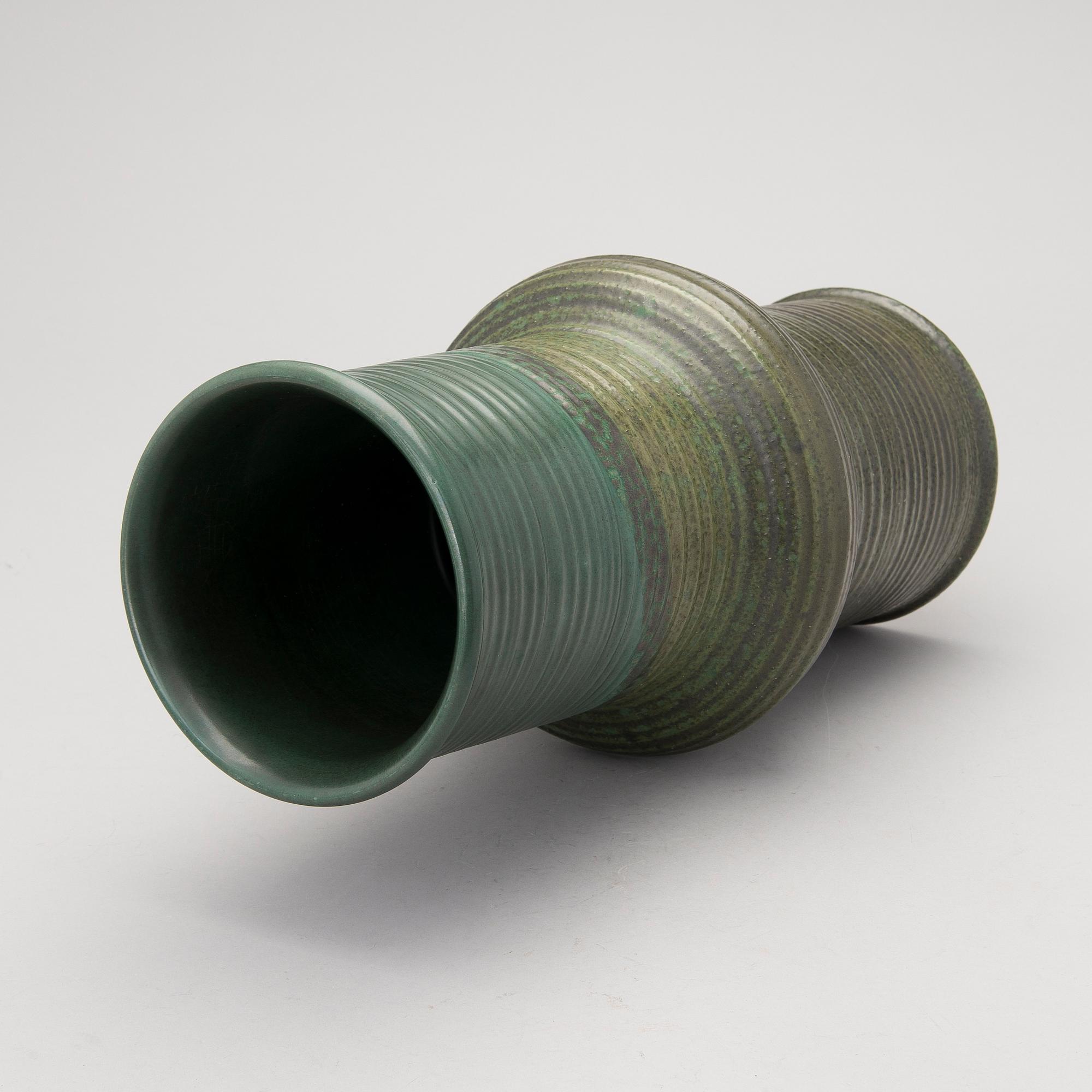 A ceramic vase signed O. L-T., for Kupittaan Savi.