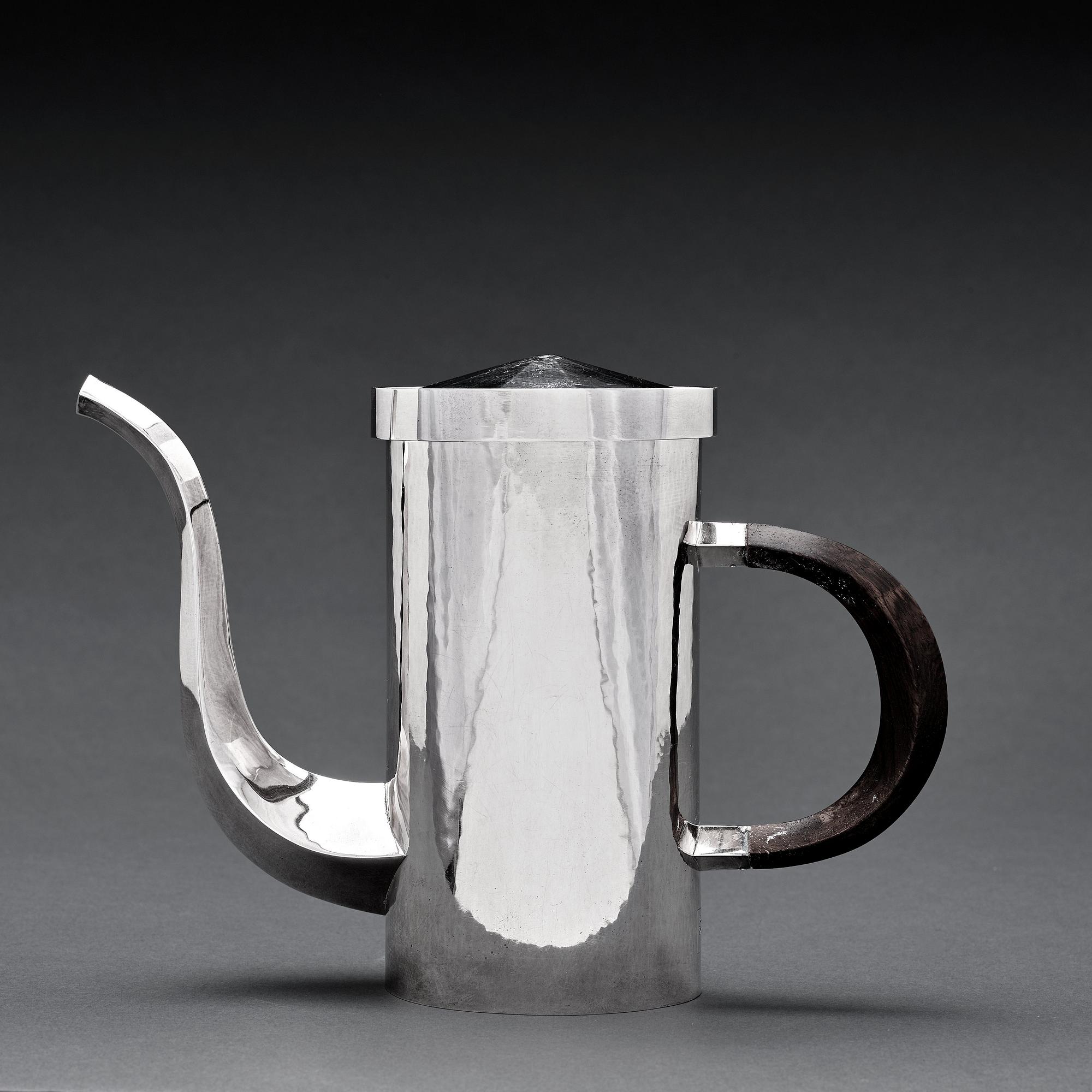 Carl G. Jahnsson, a sterling coffee pot, Stockholm 1967.