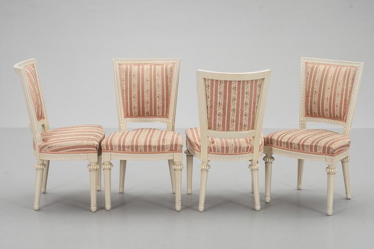 STOLAR, 4 st, gustaviansk stil. 1900-tal.
