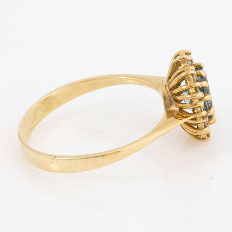 Ring, H.Stern, 18K guld med akvamarin och briljantslipade diamanter.