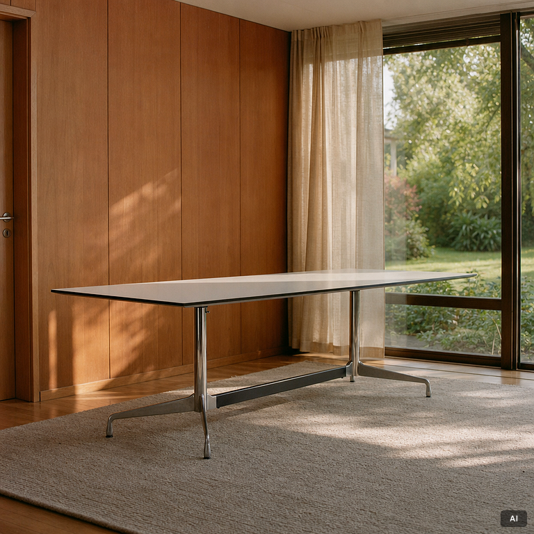 Charles & Ray Eames, A dining table, “Segmented Table”, Vitra, 2000s.
