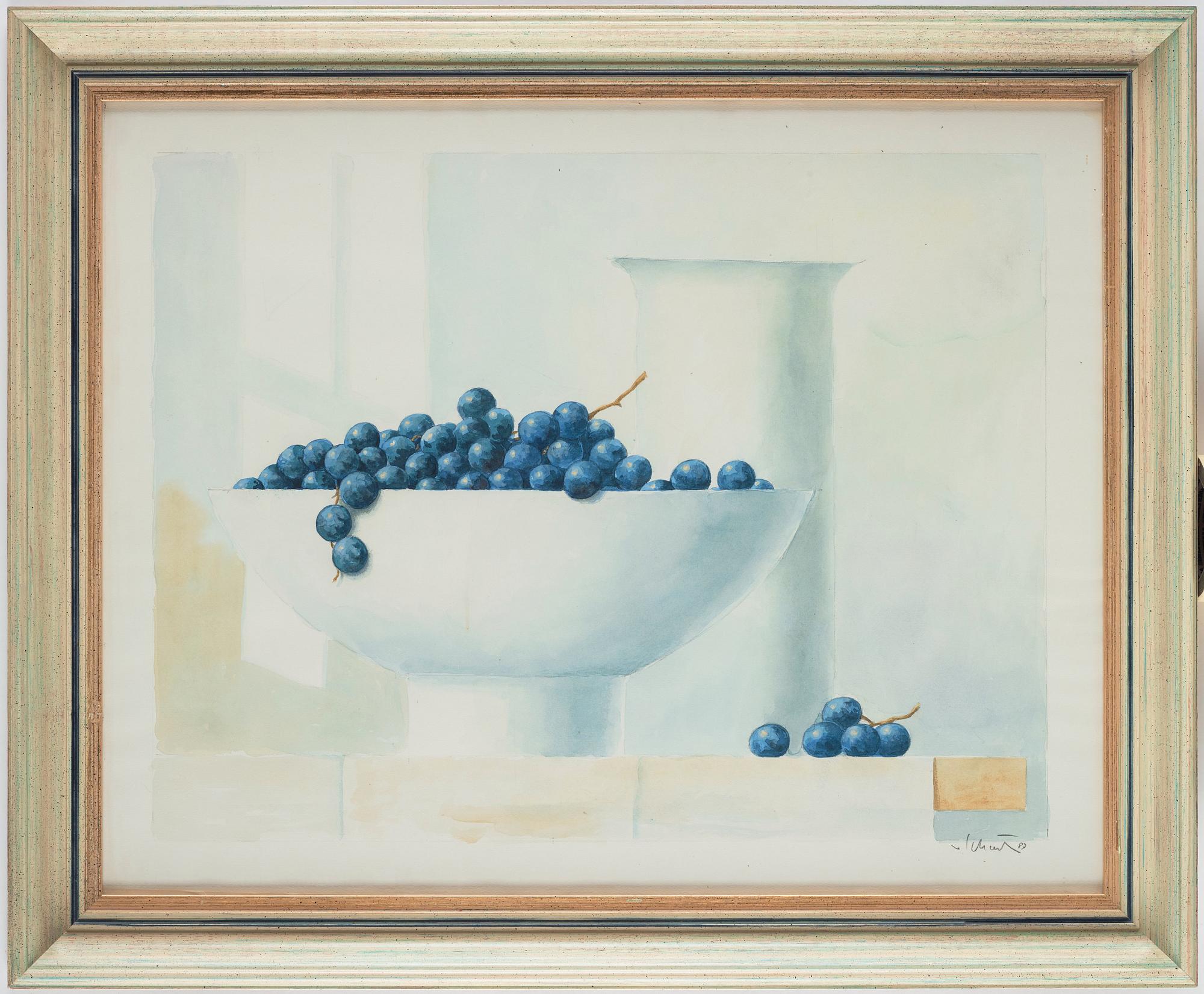 Philip von Schantz, Akvarell på papper, Signerad Von Schantz och daterad -87.