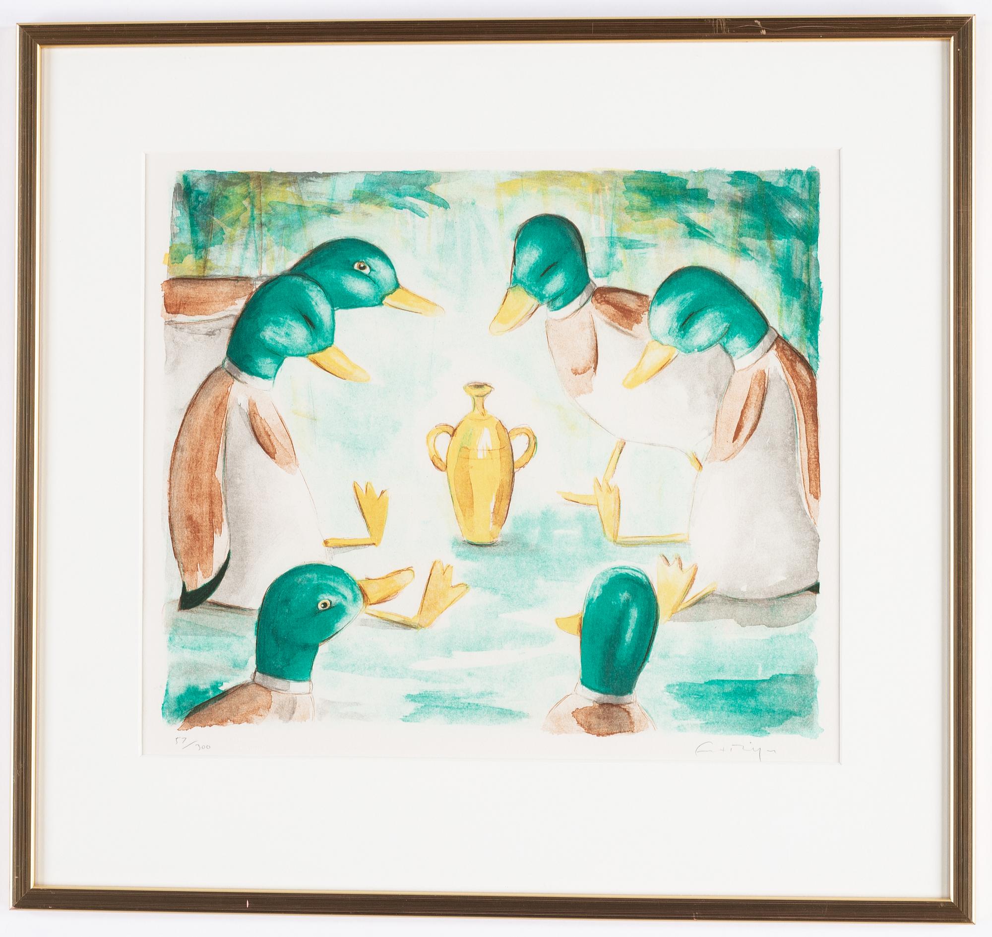 Ernst Billgren, lithograph in colors, signed and numbered 51/300.