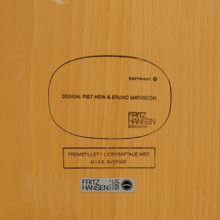 MATBORD, Bruno Mathsson och Piet Hein, Fritz Hansen, 1991.