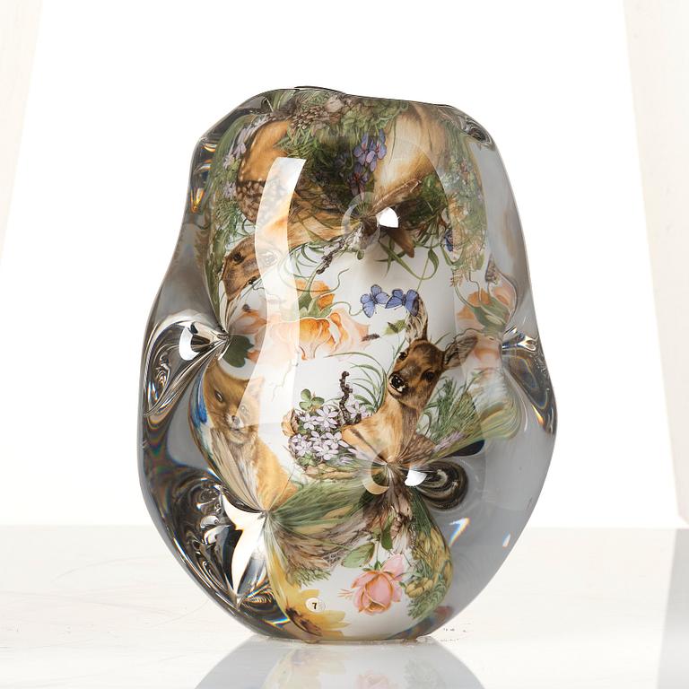 Per B. Sundberg, a "Fabula" glass vase, Orrefors, Sweden, 2001.