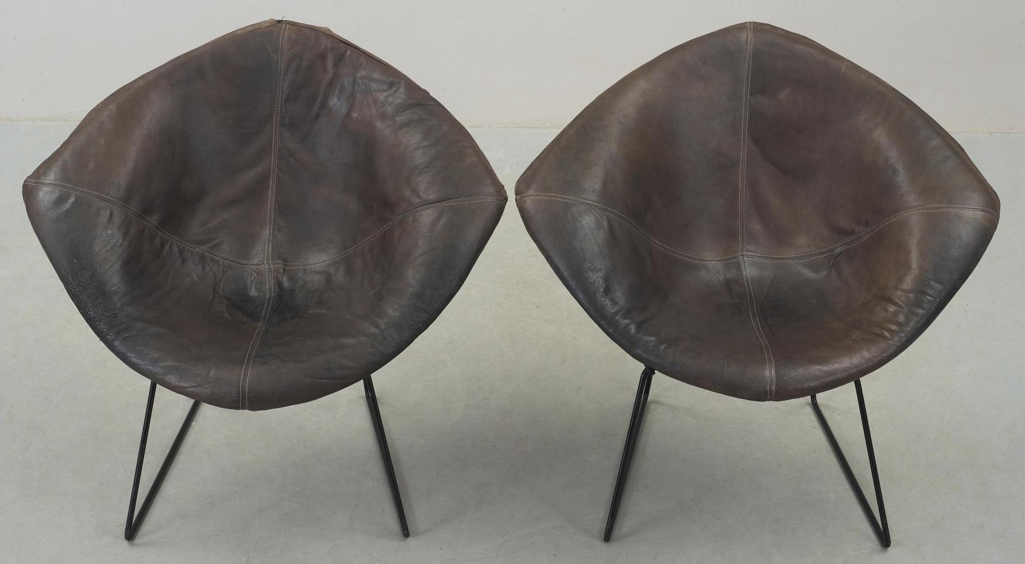 FÅTÖLJER, ett par, "Diamond chair" Harry Bertoia. 1900-talets andra hälft.