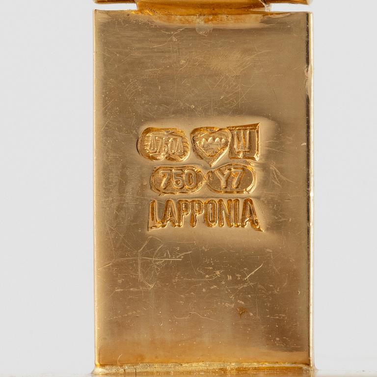 Lapponia, a pair of cufflinks, 18K gold, Finland 1976.