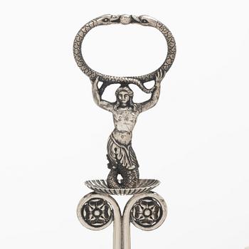 Adolf Zethelius, likörset, silver och glas, Stockholm 1821.