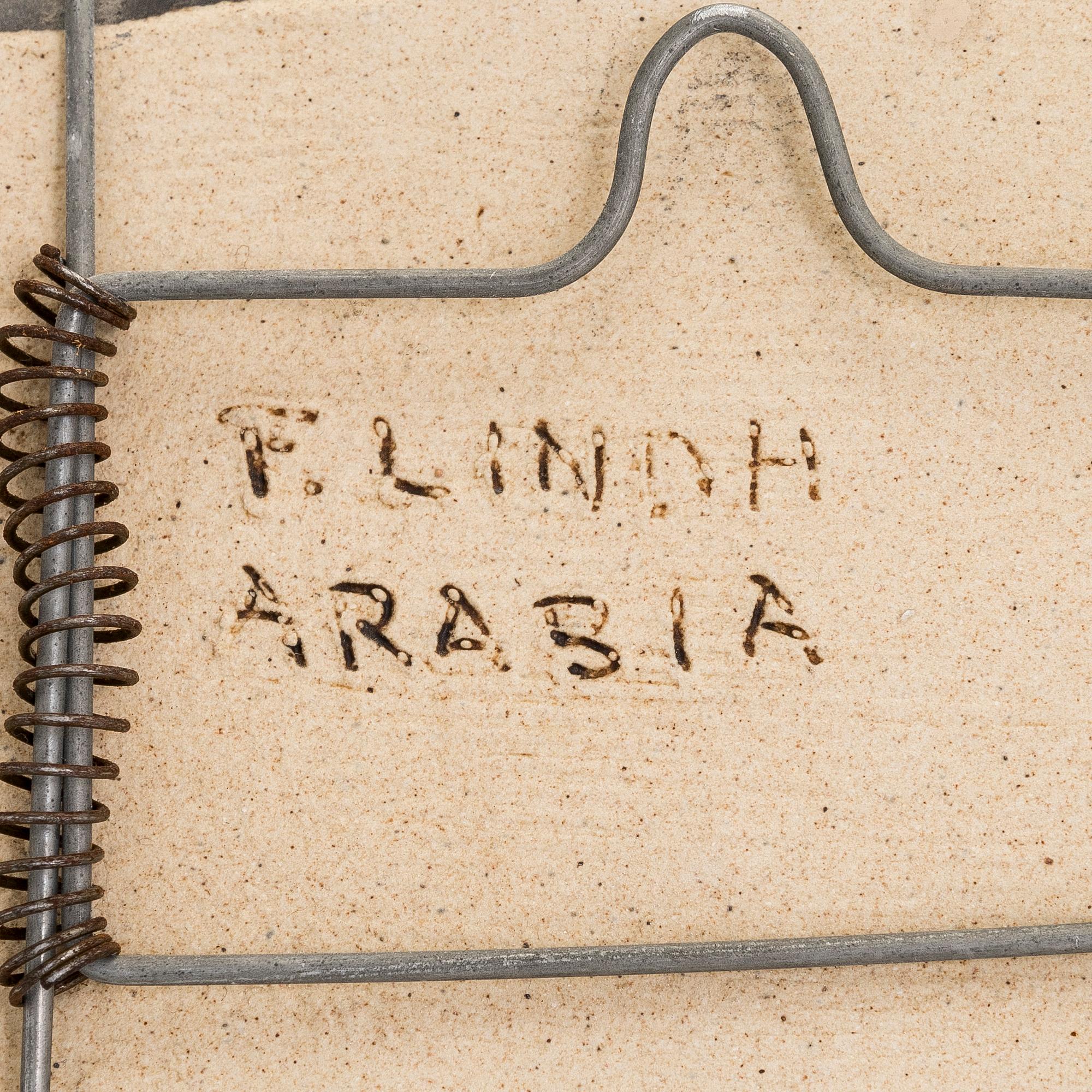 Francesca Mascitti-Lindh, reliefejä, 2 kpl, kivitavaraa, signeerattu F. Lindh Arabia.