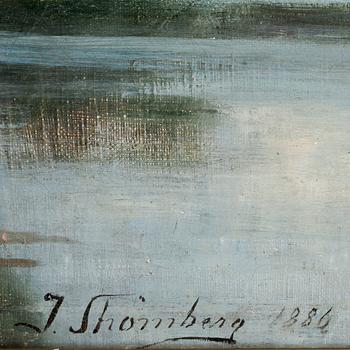 JULIA STRÖMBERG, olja på duk, sign o dat 1886.