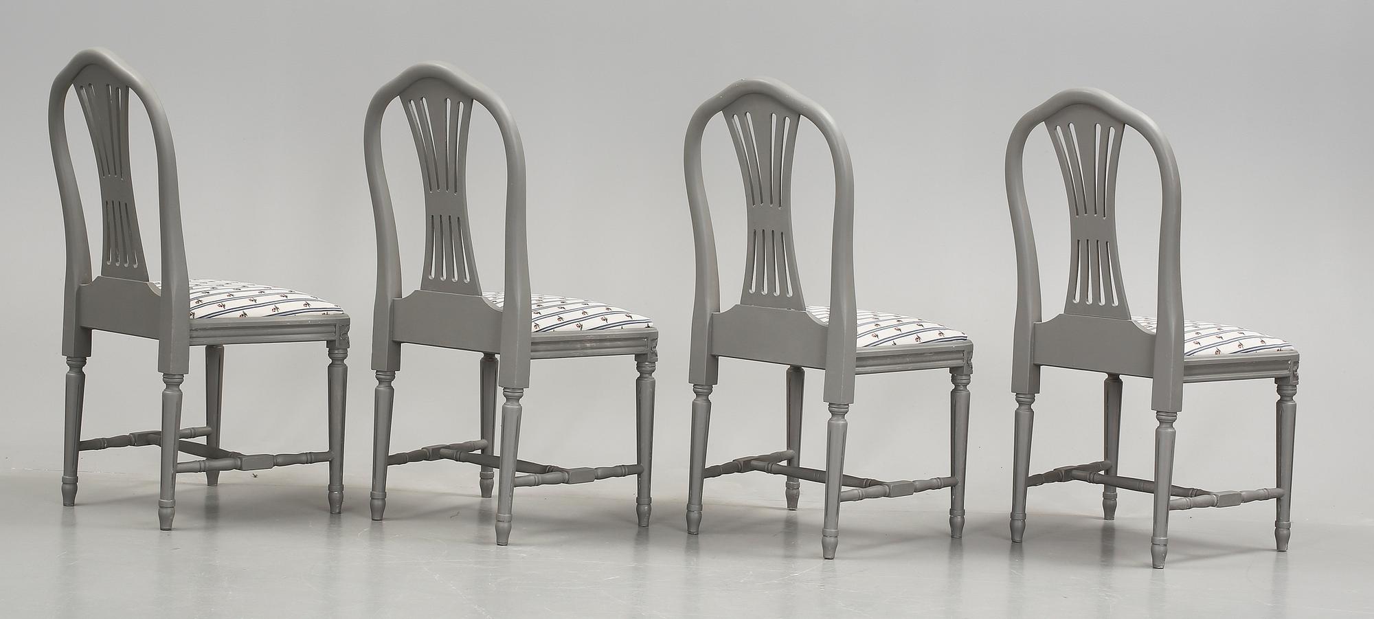 MATGRUPP, 5 delar, gustaviansk stil, 1900-tal.