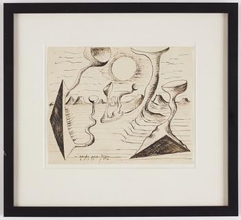 Vilhelm Bjerke-Petersen, Surrealist composition.