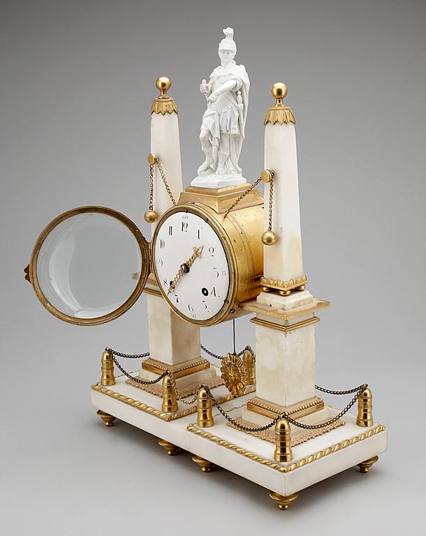 A Louis XVI late 18th century mantel clock.