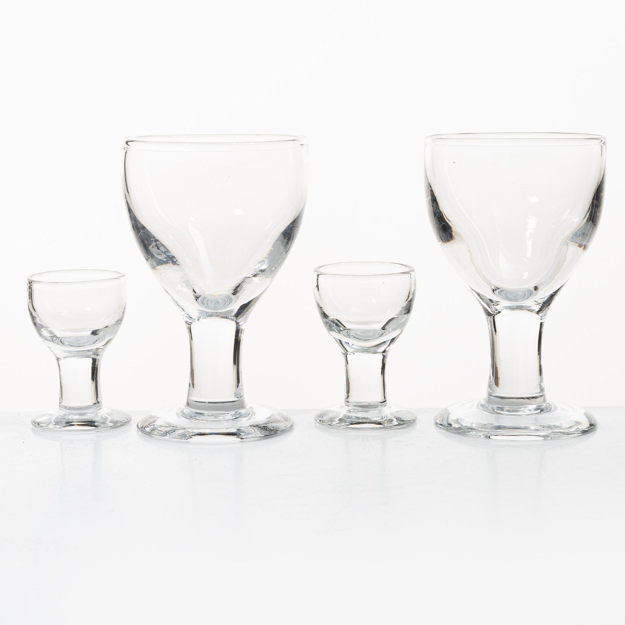 Signe Persson-Melin, an 18-piece glass service, 'Ruben', Boda, Sweden.
