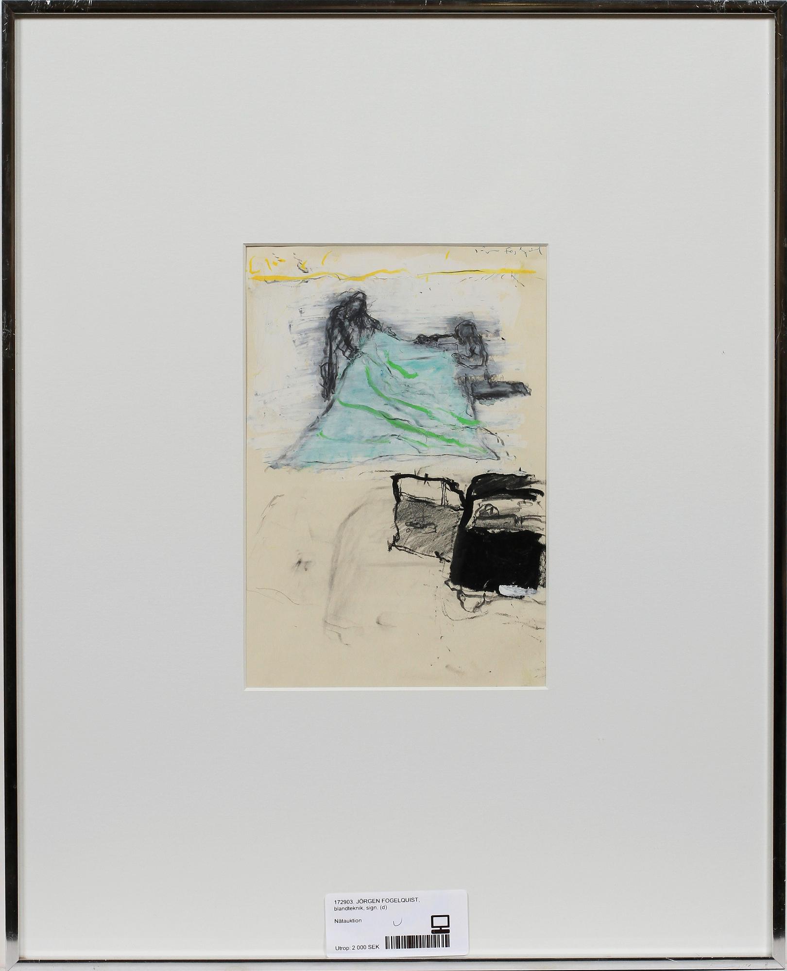 JÖRGEN FOGELQUIST, blandteknik, sign.