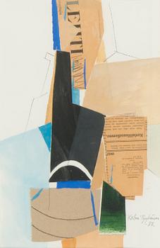 Kalevi Pyykönen, a set of three collages,  signed and dated -82.