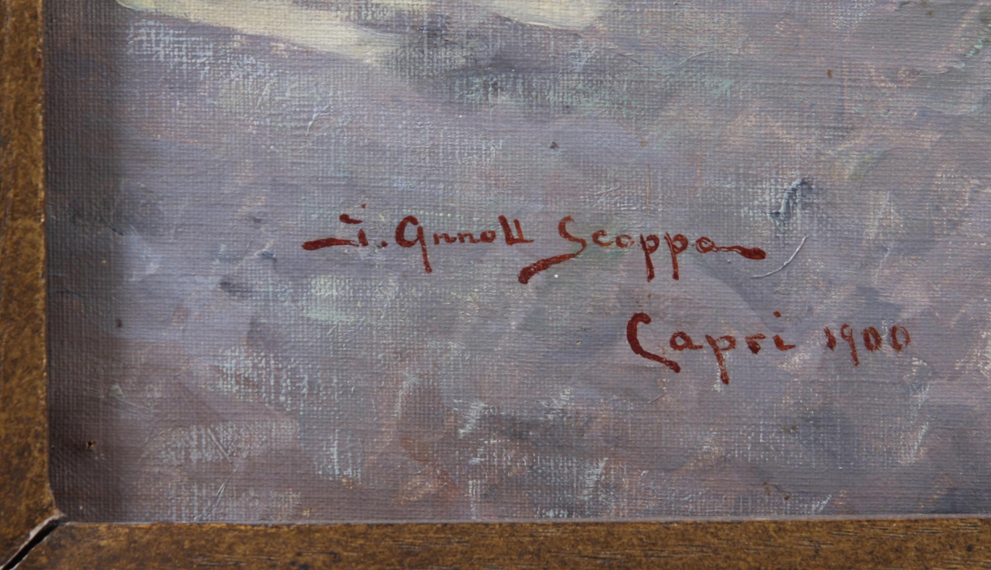 OKÄND KONSTNÄR, olja på duk, sign Scoppa o dat 1900, Capri.