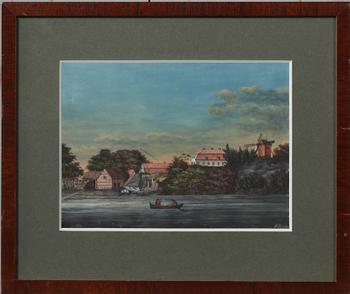 OKÄND KONSTNÄR, blandteknik, monogramsignerad och daterad 1894?.