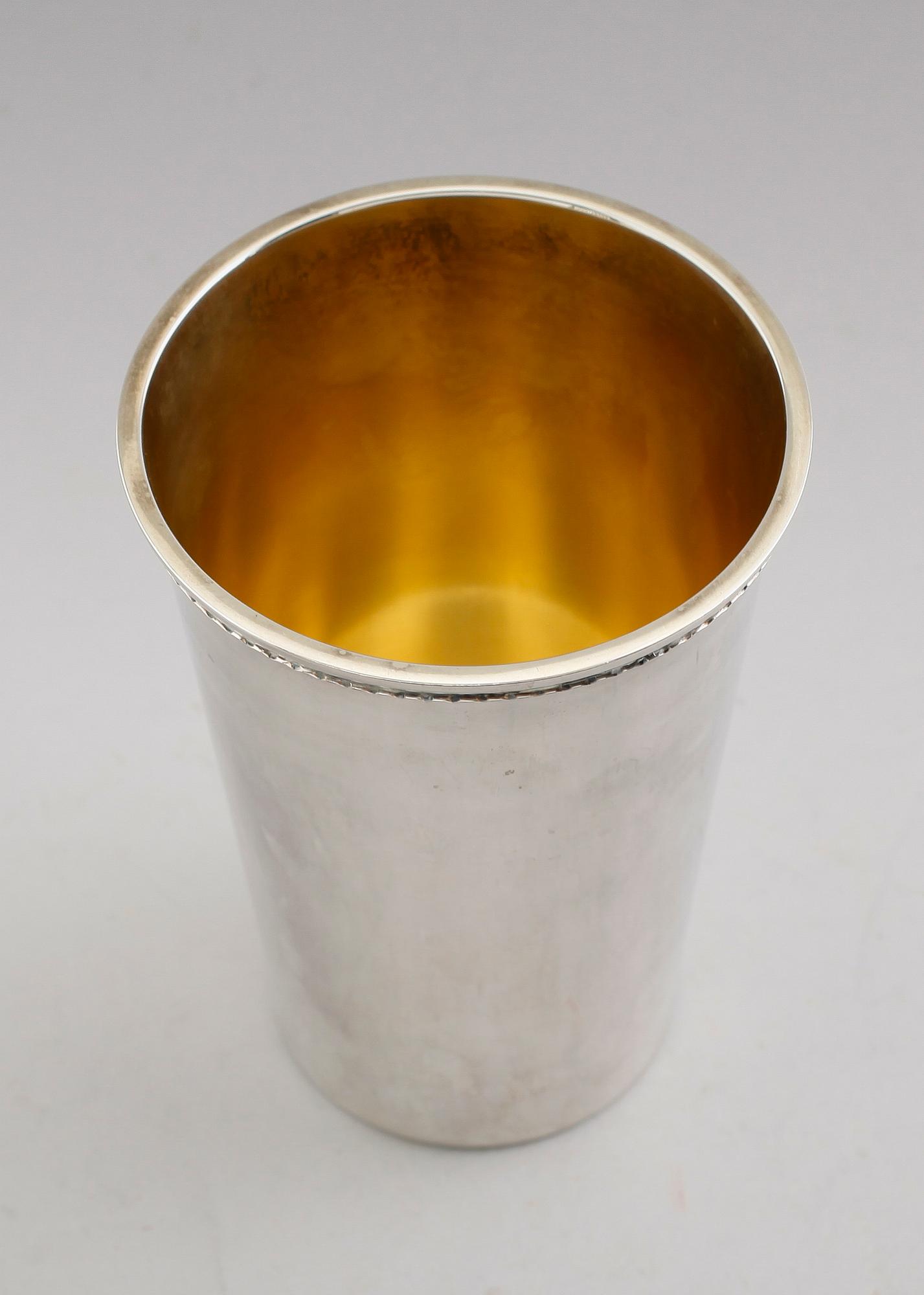 BÄGARE, silver, S A Gillgren, GAB, Stockholm 1970. Vikt ca 365 gram.