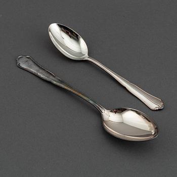 A german silver cutlery service, silver 800, including Bruckmann (68+ 24 pieces).