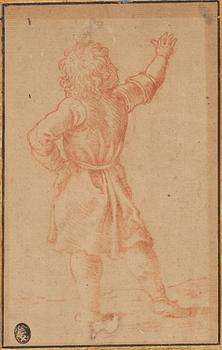 POMPEO GIROLAMO BATONI, hans krets. Osignerad. Tryck efter teckning, bildyta 17 x 10,5 cm.