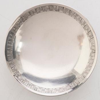 Atelier Borgila, skål/fat, sterling silver, Stockholm 1945.