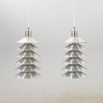Jörgen Gammelgaard, ceiling lamps, a pair, "Tip Top 6", Pandul 1960s/70s.