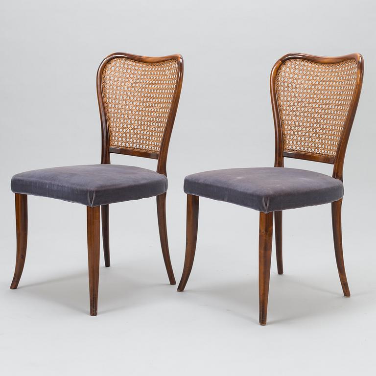 GUNNEL NYMAN, A set of five of 1940s chairs for Ab Boman Oy Finland.