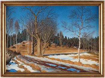 Oskar Bergman, Spring landscape from Ersta.