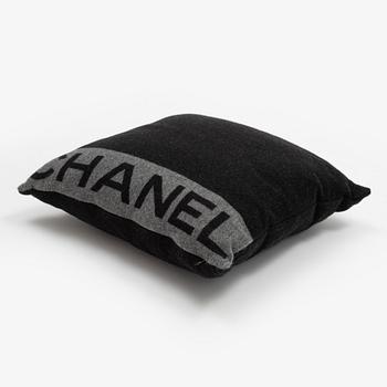 Chanel, A wool and cashmere pillow and blanket set.