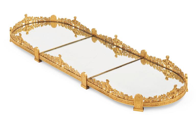 A French Empire early 19th century dinner plateau in the manner of Pierre Philippe Thomire.