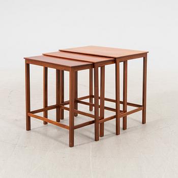 Jacob Kjaer, a mahogany nesting table later part of the 20th century.